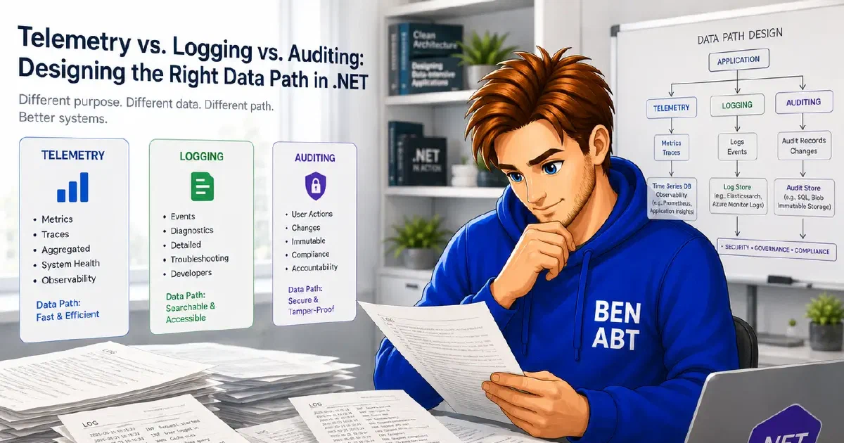 Telemetry, Logging and Auditing in .NET: Designing the Right Data Path